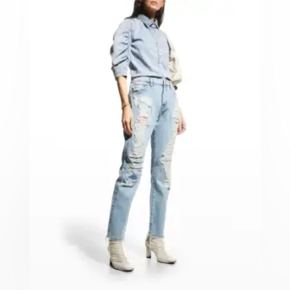 FRAME Le Slouch Low Rise, Straight Destructed Denim - NWT - size 30